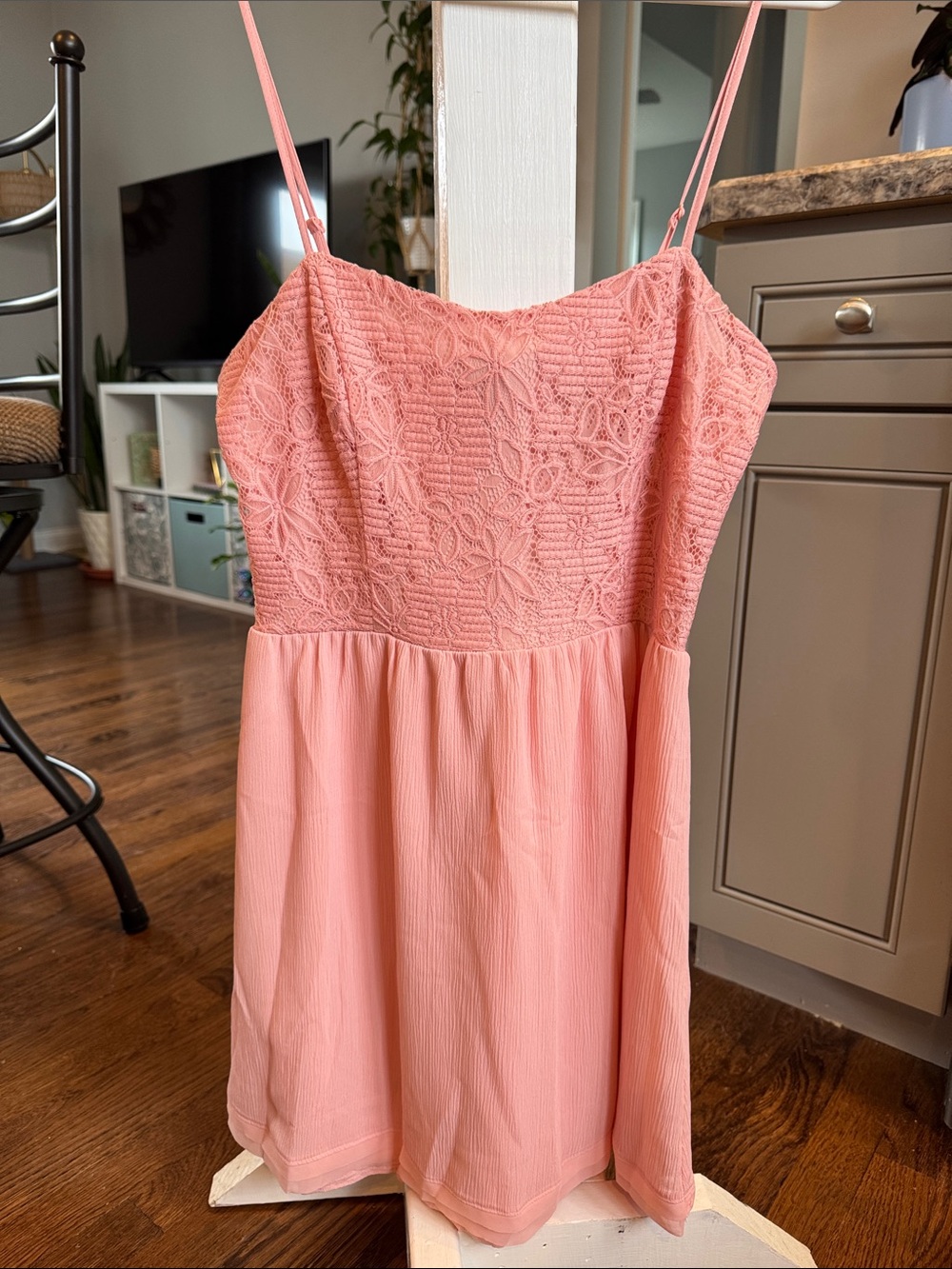 Princess by Vera Wang pink spaghetti strap sun dress with back cutouts